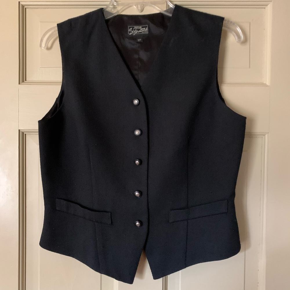 Parisian Signature black, button vest Sz12P